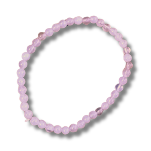 Pulsera de Mineral de Cuarzo Rosa 4mm