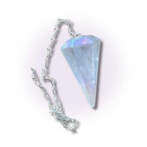 Péndulo de Mineral Aqua Aura Cristal