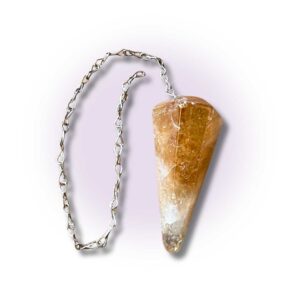 Péndulo de Mineral Aqua Aura Citrino
