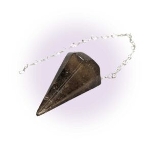 Péndulo de Mineral Cuarzo Ahumado