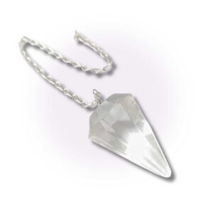 Péndulo de Mineral Cuarzo Cristal