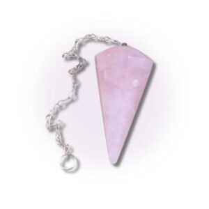 Péndulo de Mineral Cuarzo Rosa